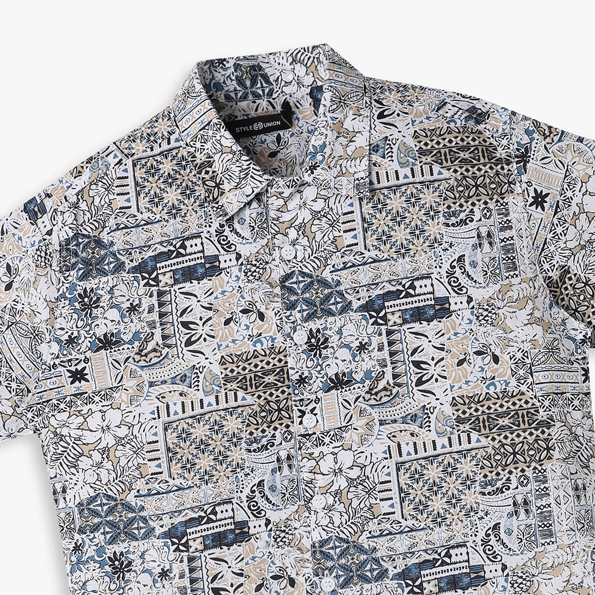 Boys Regular Fit Printed Shirt