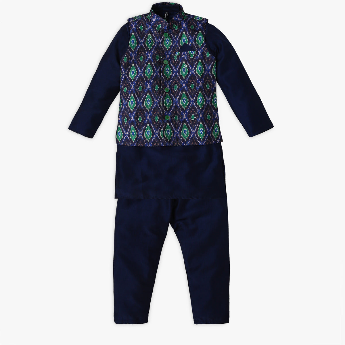 Boy's Regular Fit Printed Kurta Sets