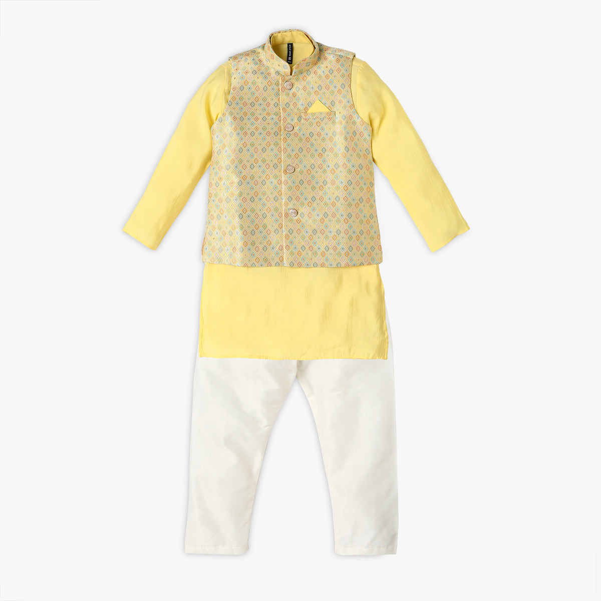 Boy's Regular Fit Jacquard Kurta Sets