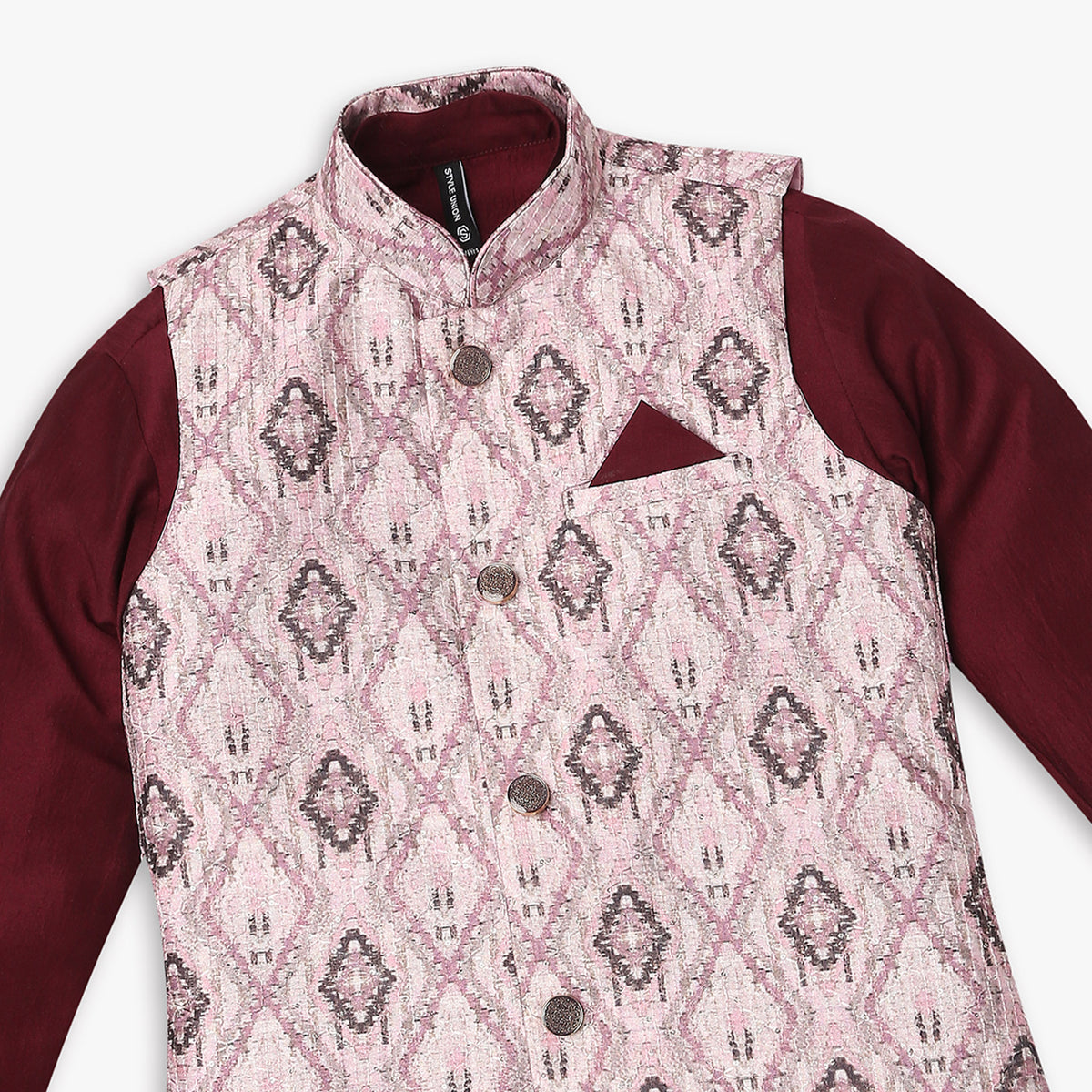 Boy's Regular Fit Jacquard Kurta Sets