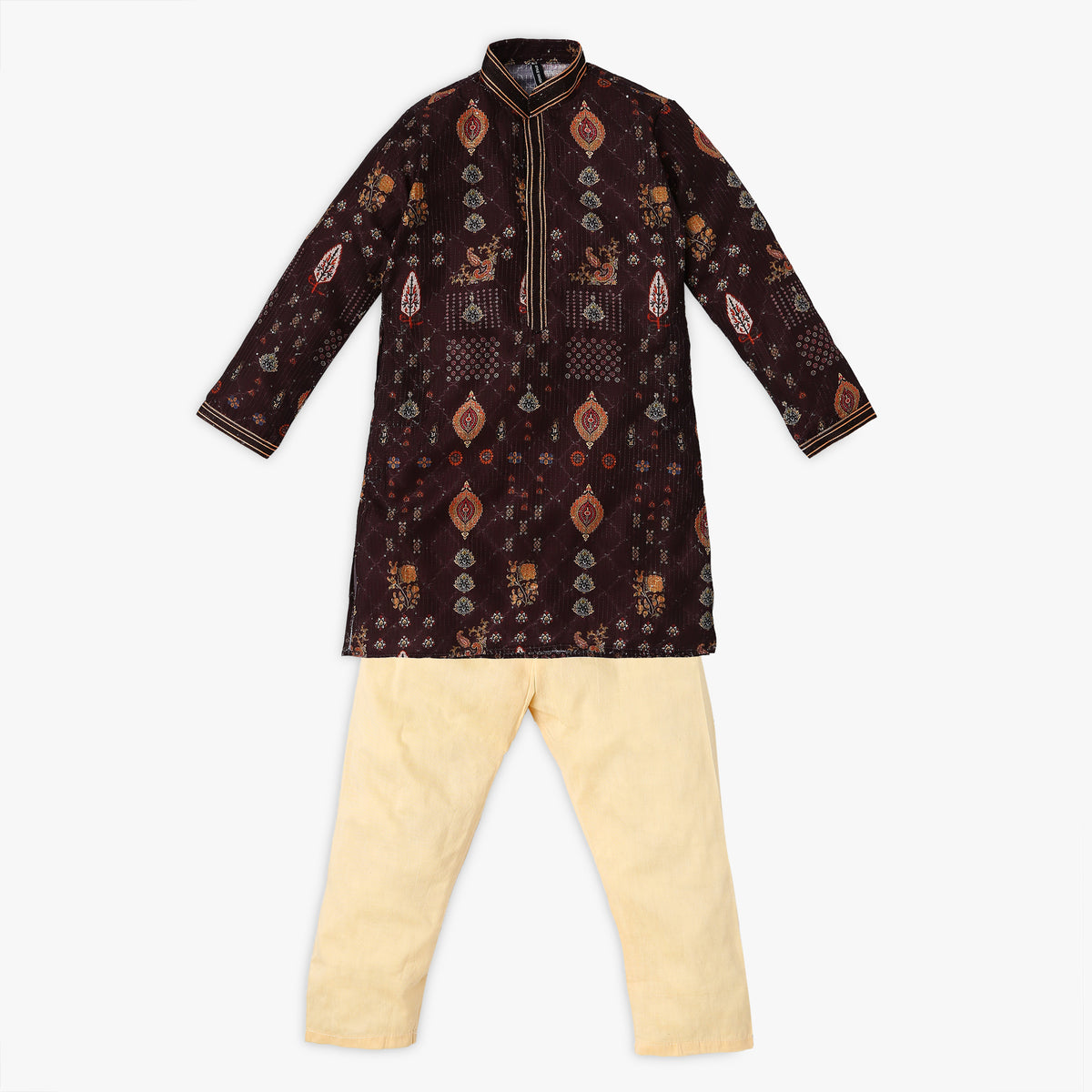 Boy's Regular Fit Embellished Kurta Sets