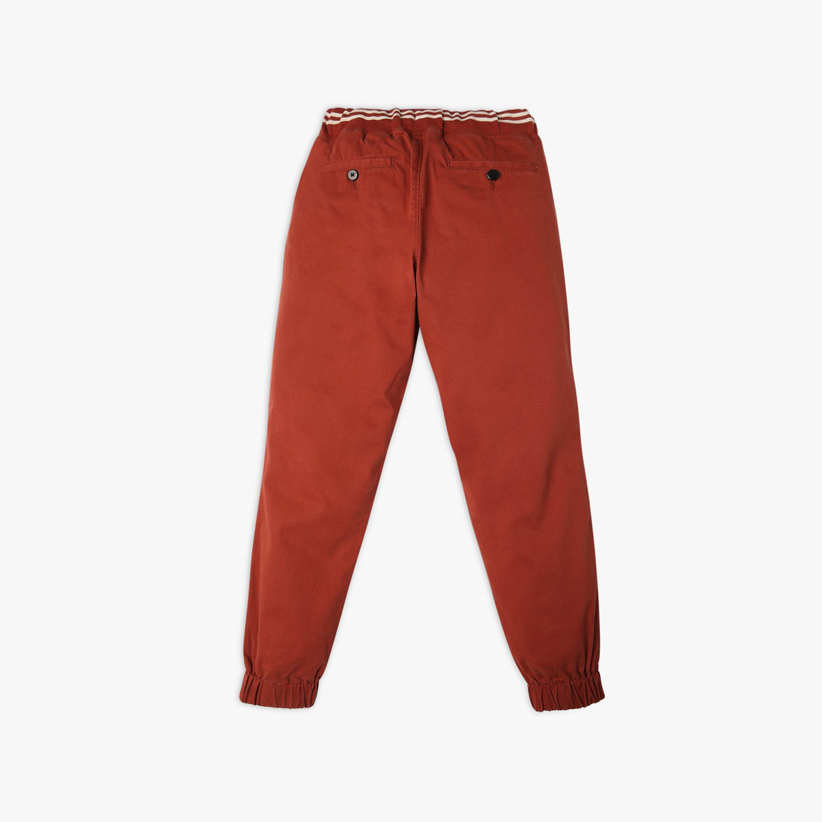 Boy Wearing Boy's Regular Fit Solid Mid Rise Joggers