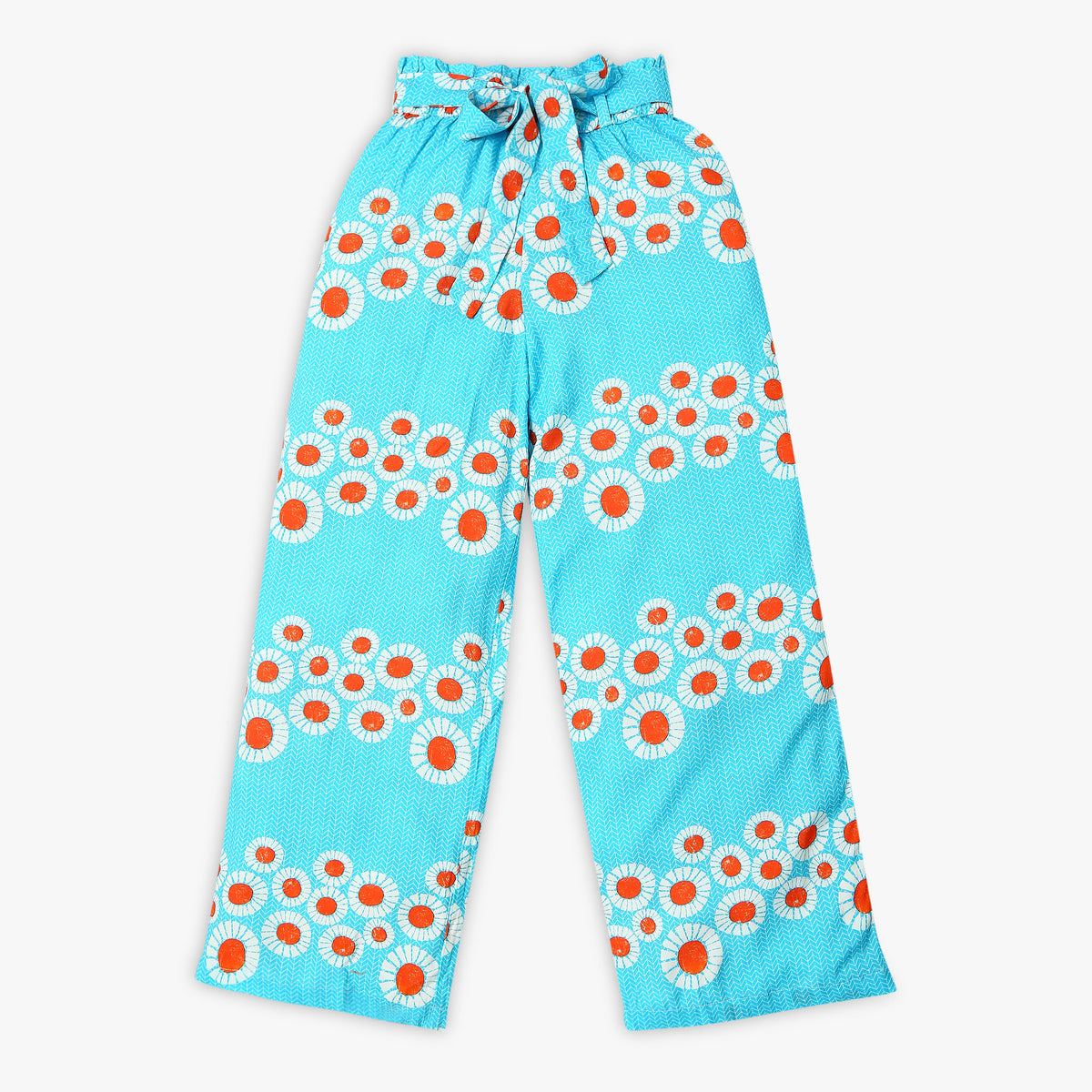 Girl's Regular Fit Printed Mid Rise Pants