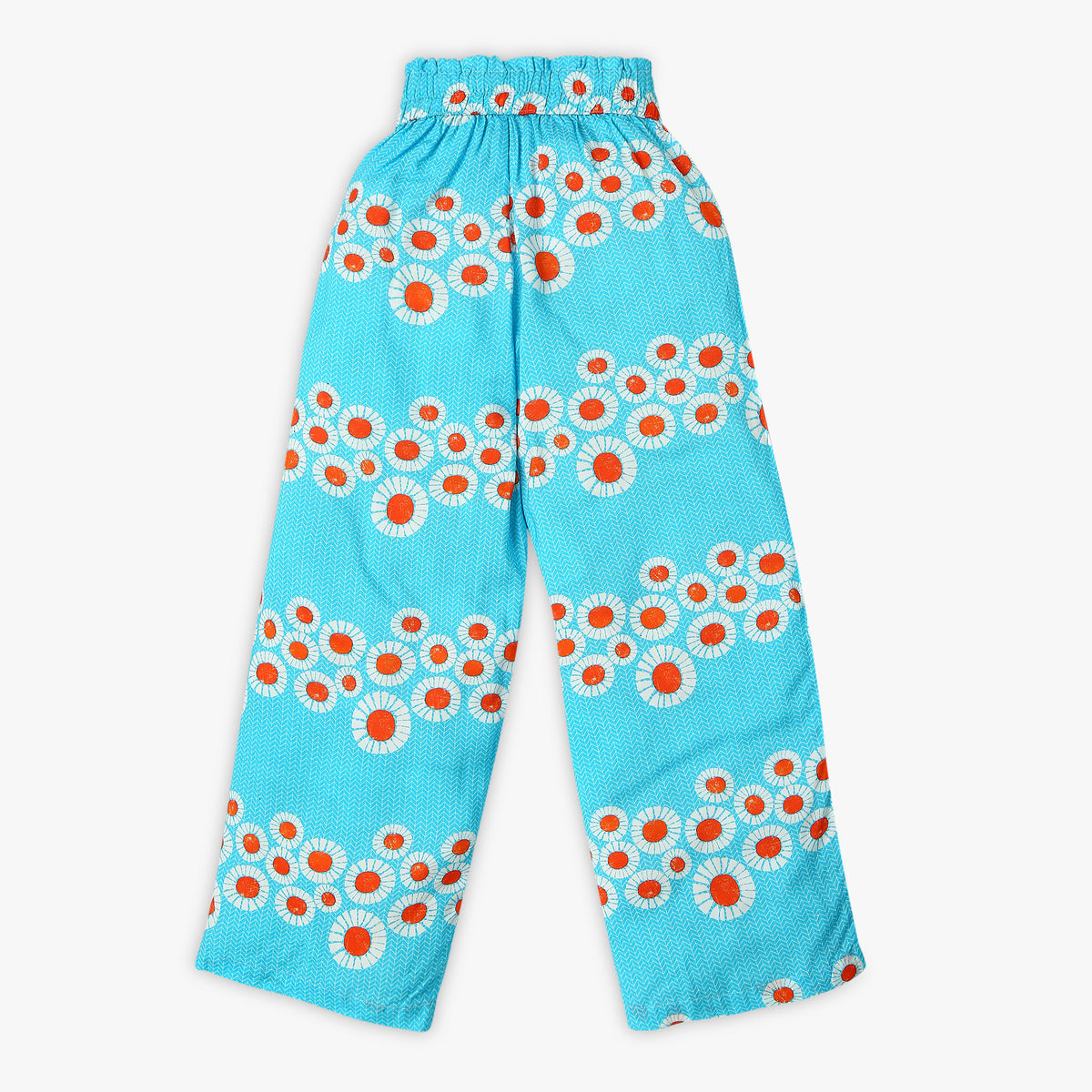 Girl's Regular Fit Printed Mid Rise Pants