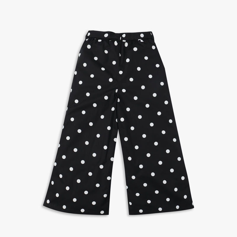 Girls Regular Fit Polka Dots Mid Rise Palazzos