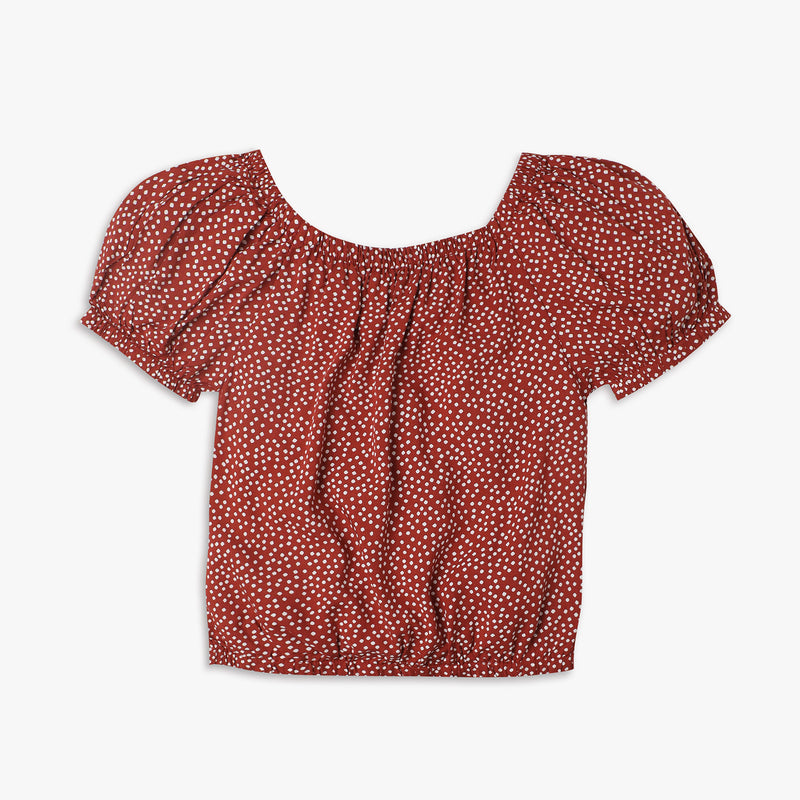 Girl's Regular Fit Printed Top