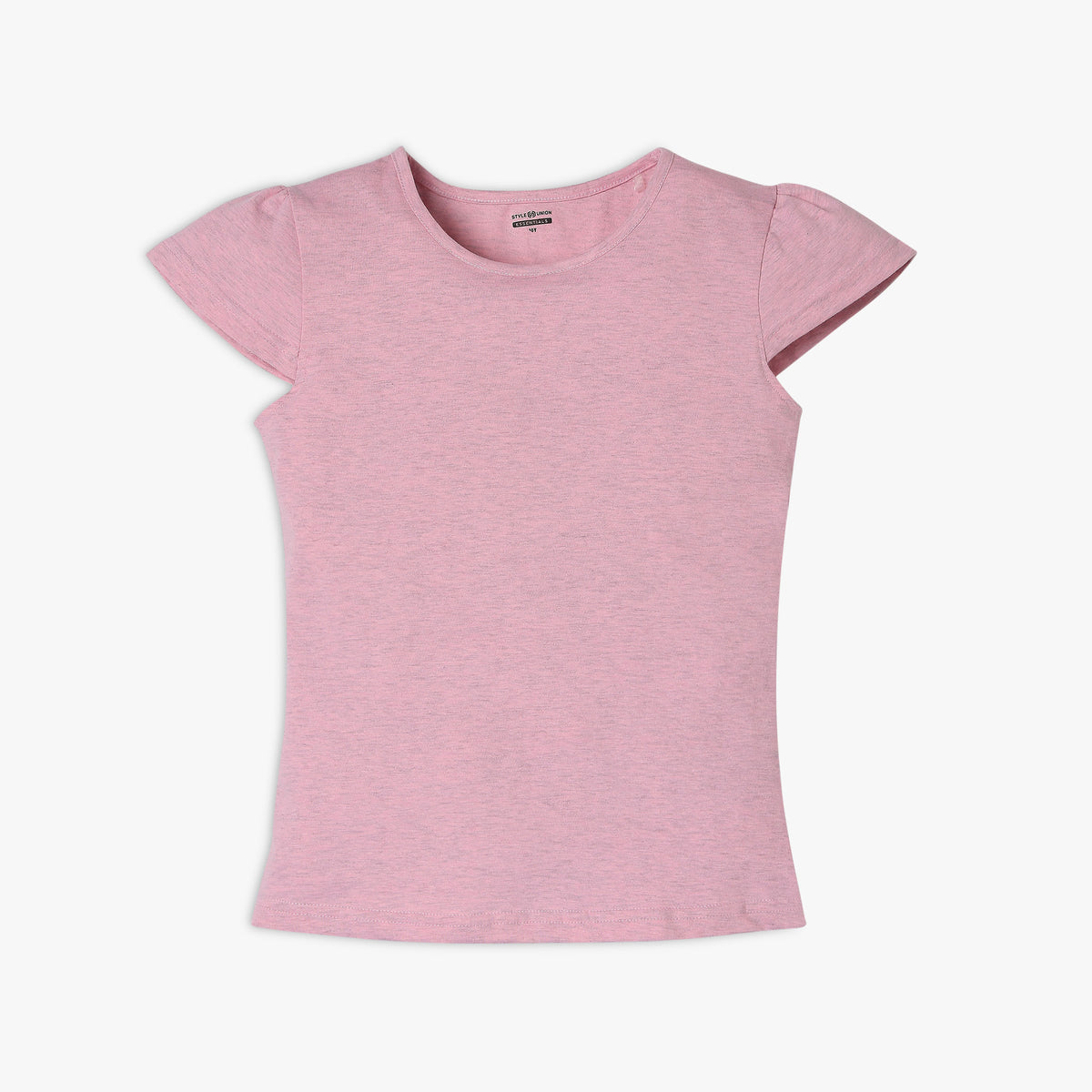 Girl's Regular Fit Solid T-Shirt