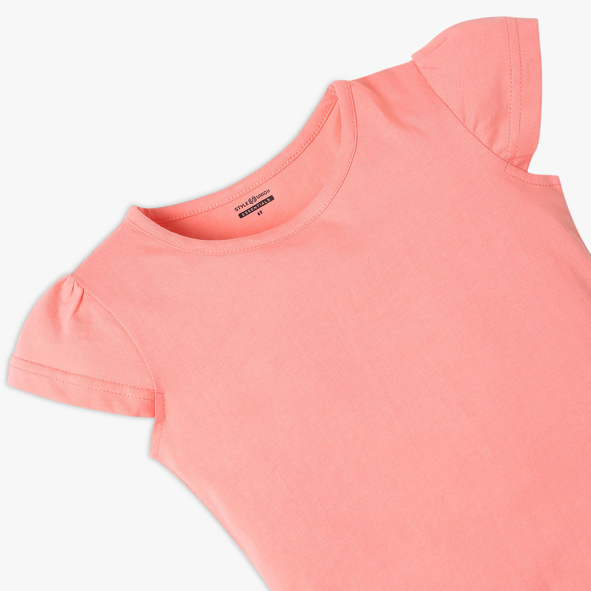 Girl's Regular Fit Solid T-Shirt