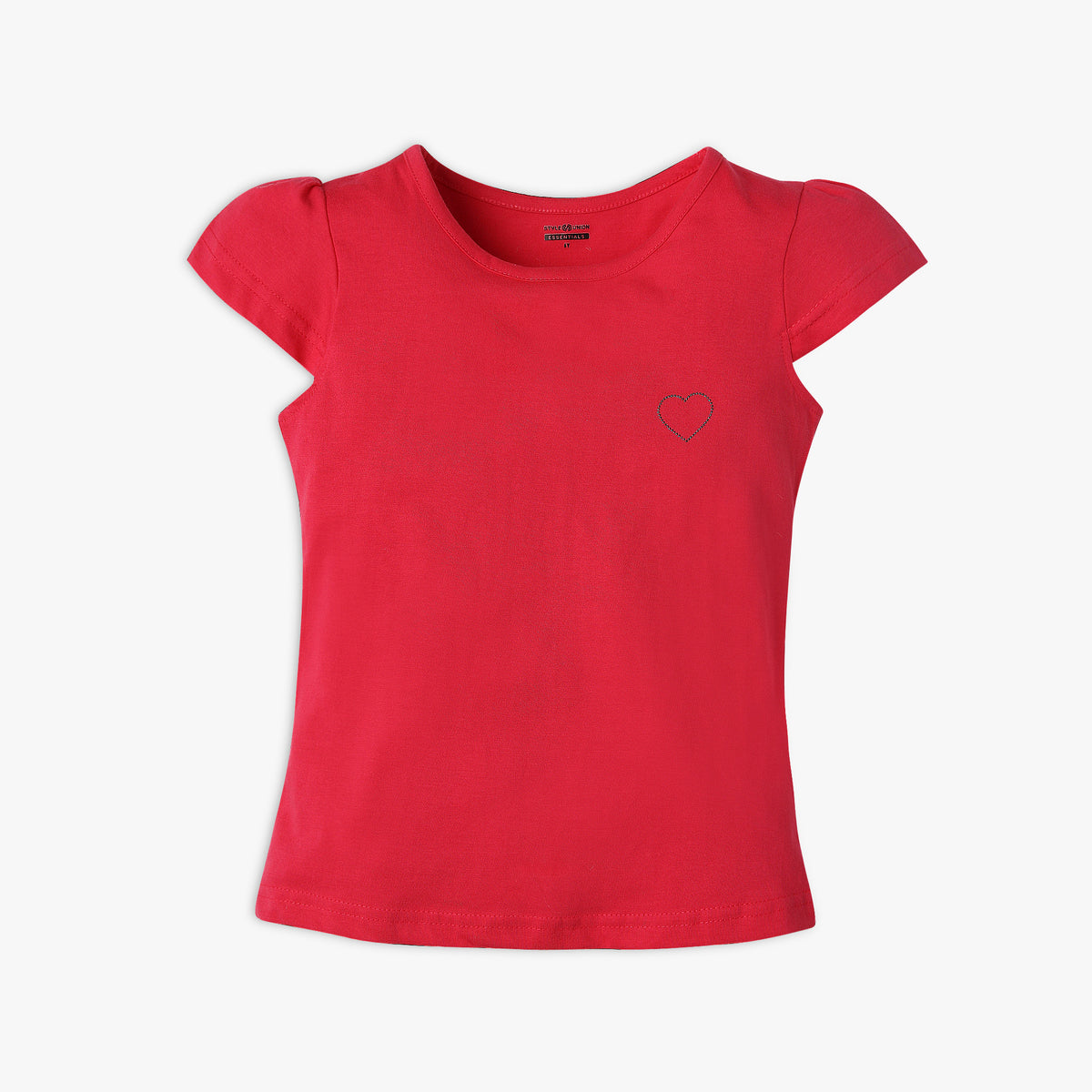 Girl's Regular Fit Solid T-Shirt