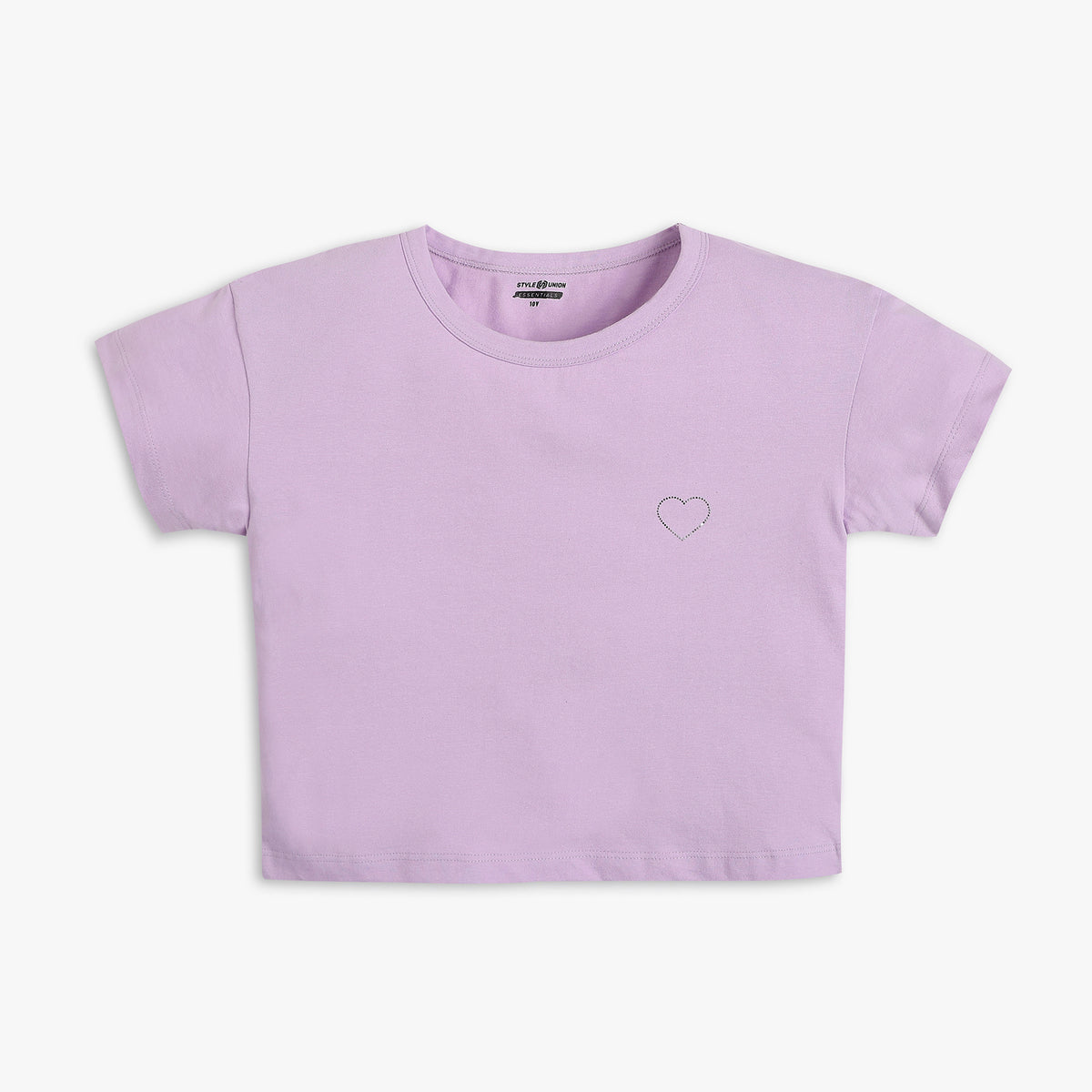 Girls Regular Fit Solid T-Shirt