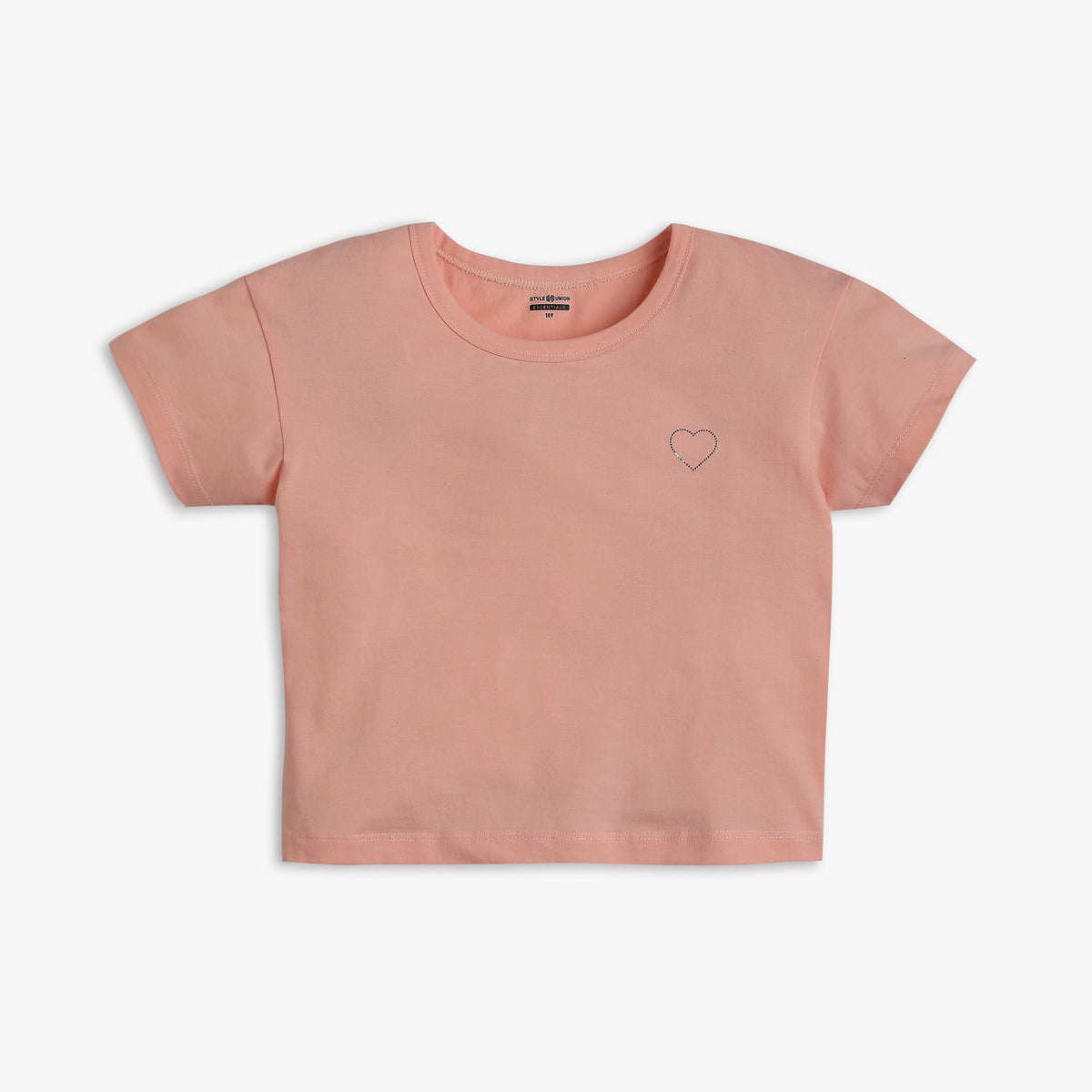 Girls Regular Fit Solid T-Shirt