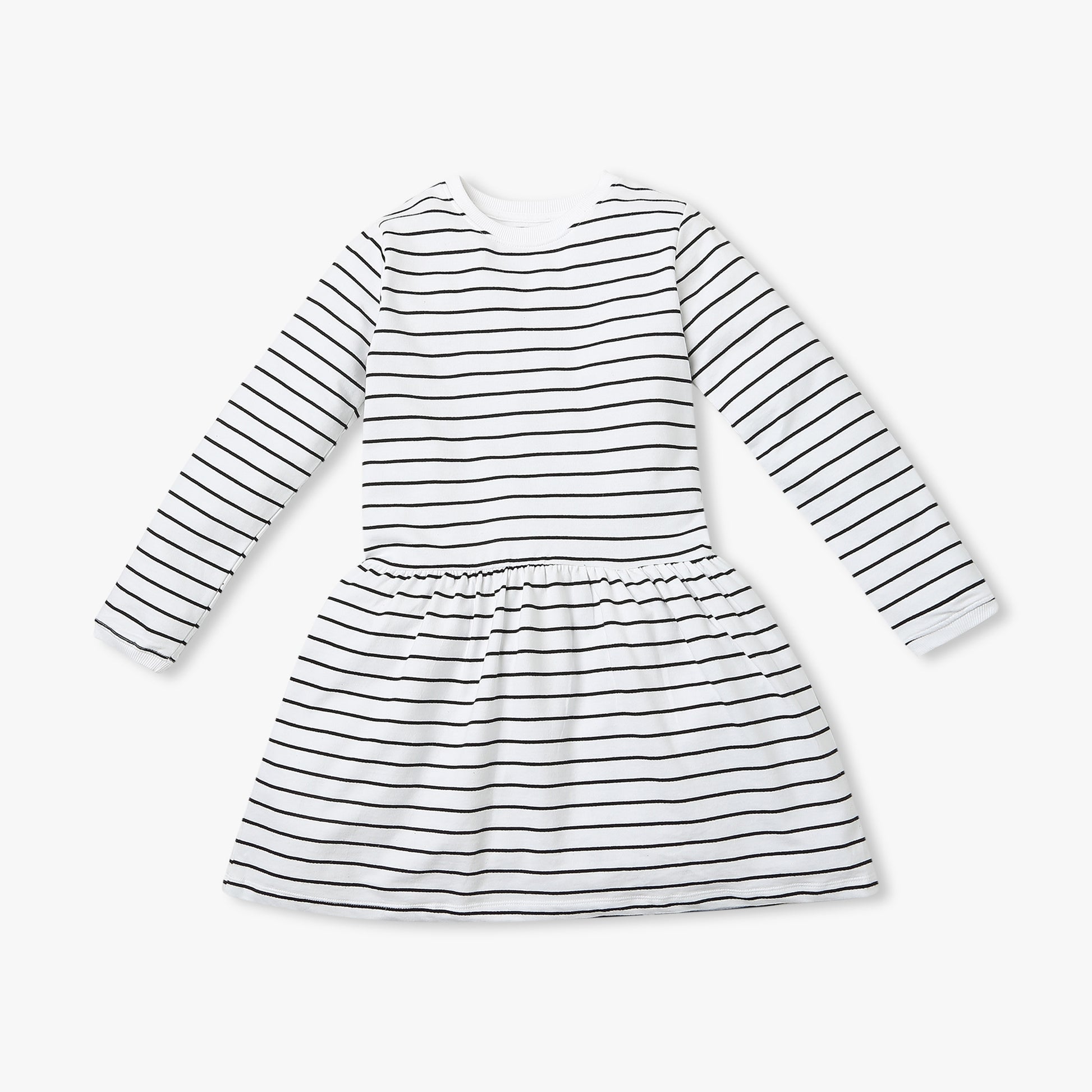 Girl's Regular Fit Striped Dress