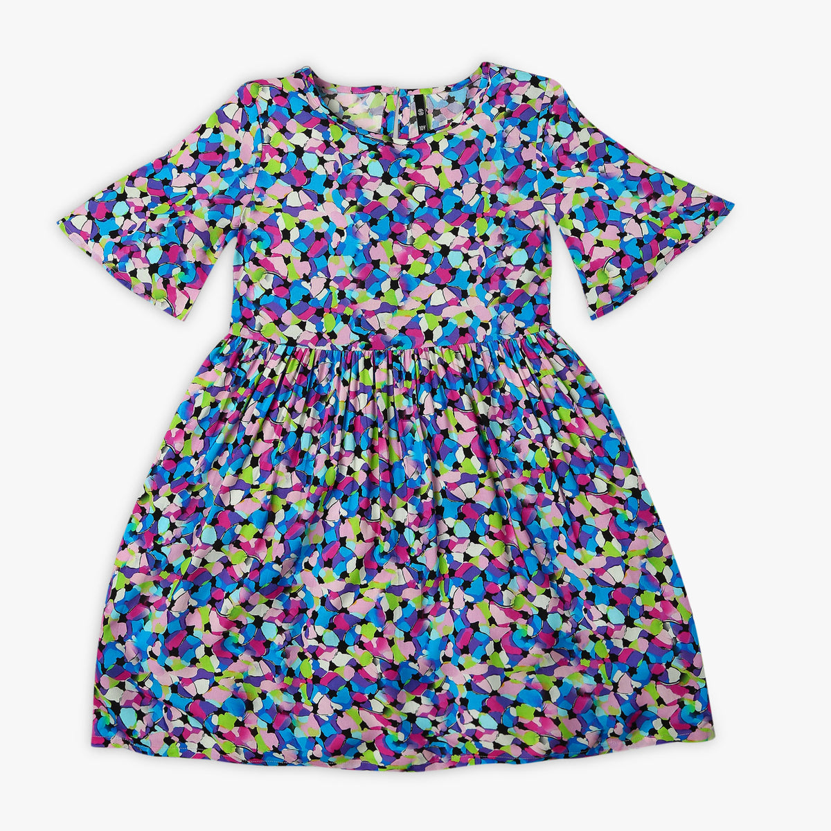 Girl's Regular Fit Printed Frock