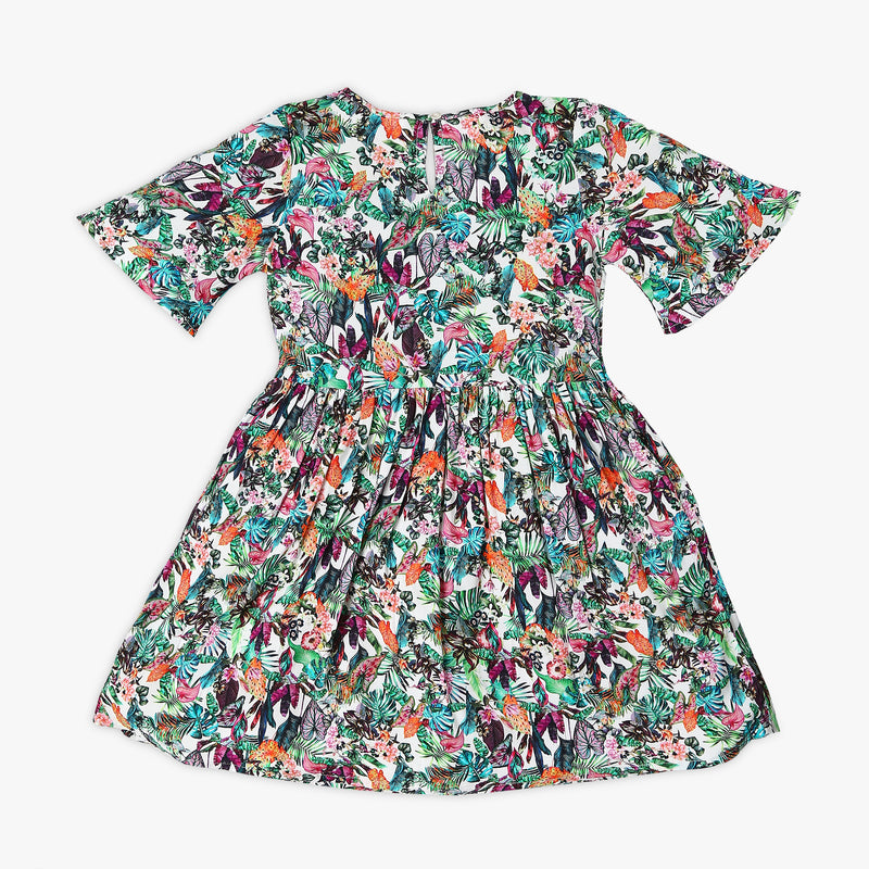 Girl's Regular Fit Printed Dress