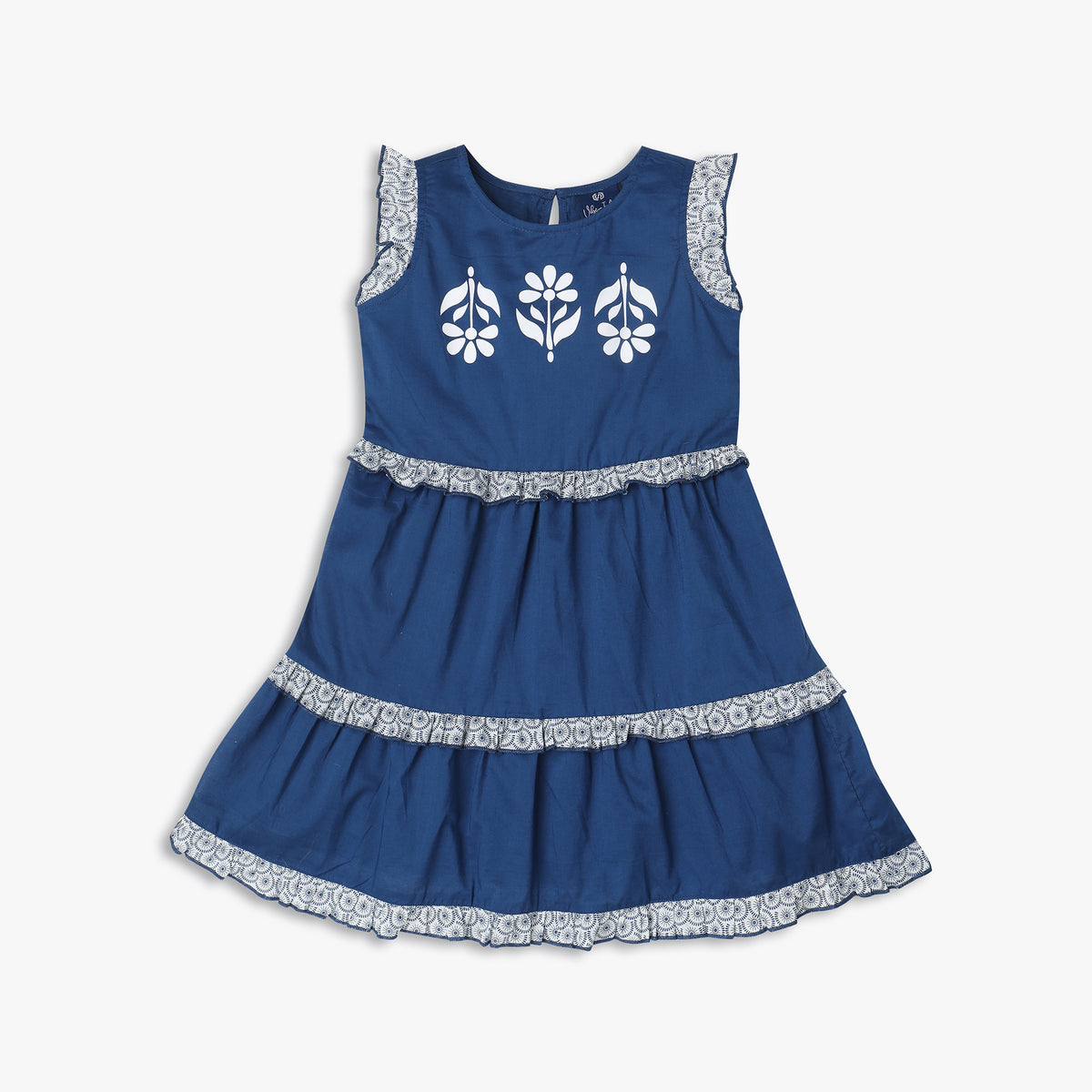 Girls Regular Fit Embroidered Frock