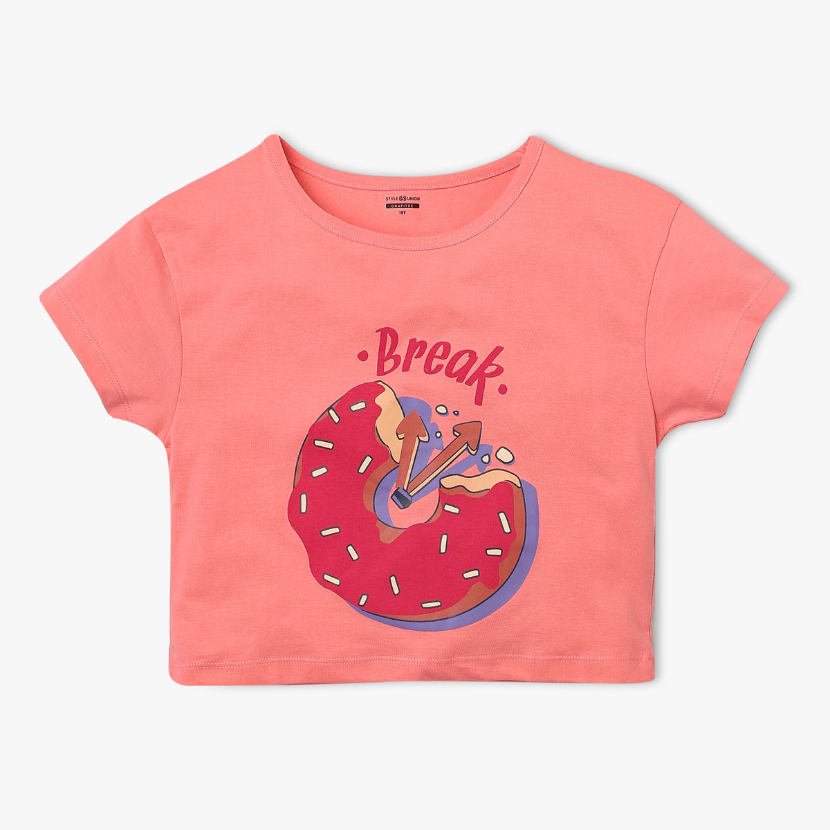 Girl's Regular Fit Printed T-Shirt