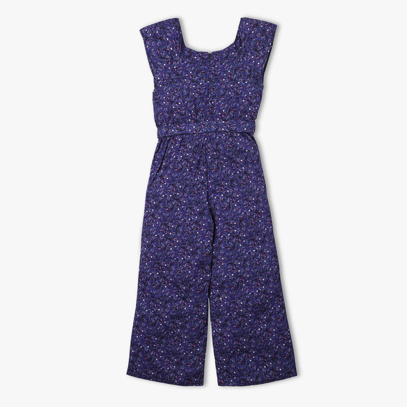 Girls Regular Fit Printed Jumpsuits