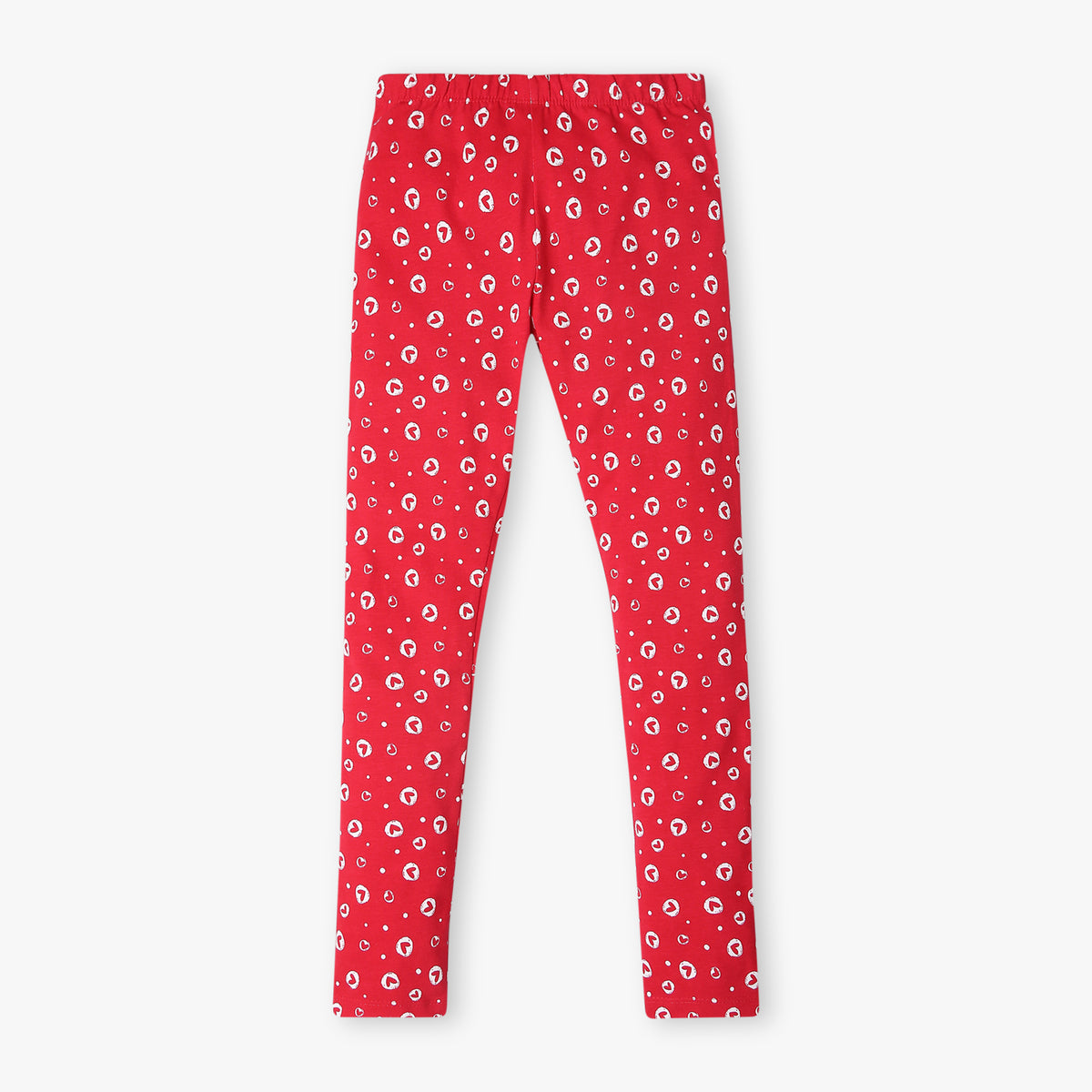 Girls Skinny Fit Printed Mid Rise Leggings