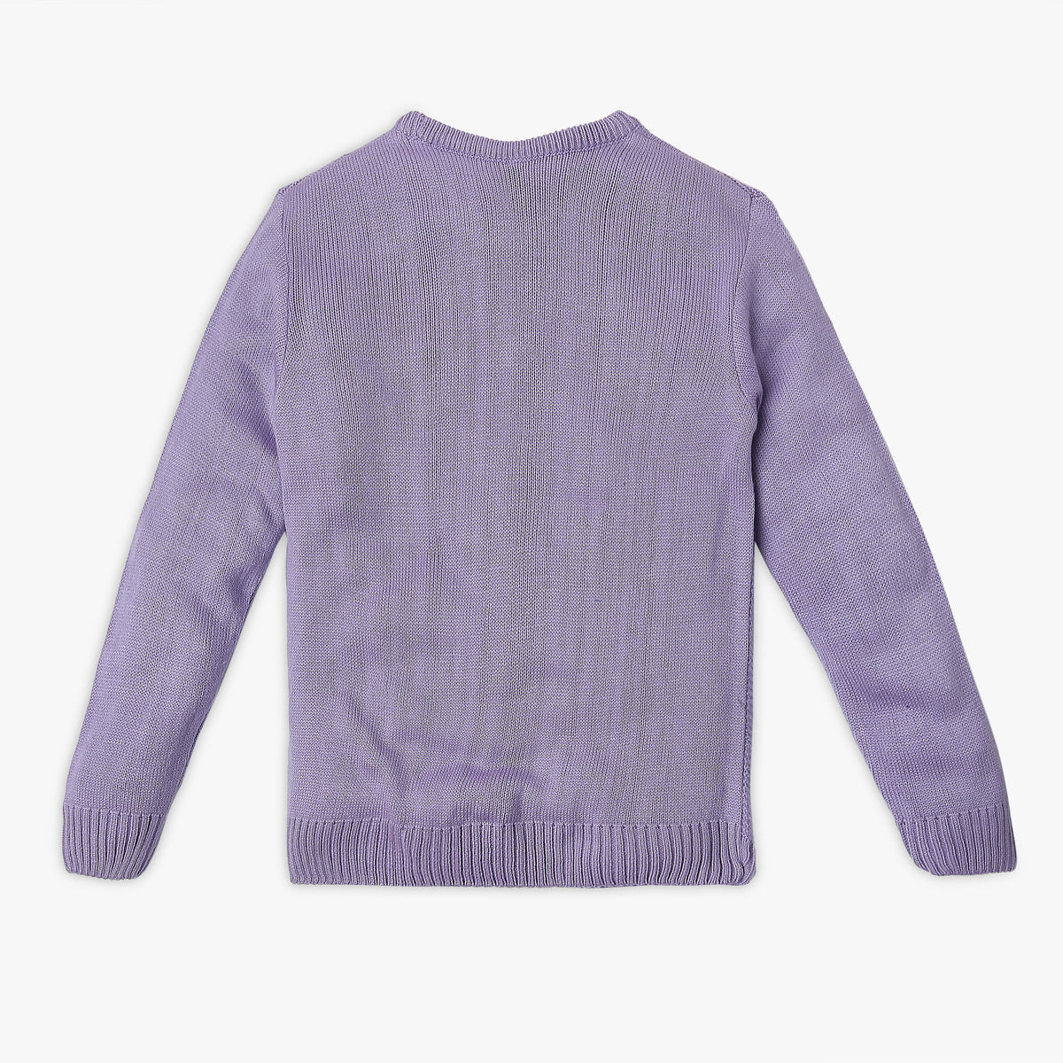 Girl's Regular Fit Jacquard Sweater