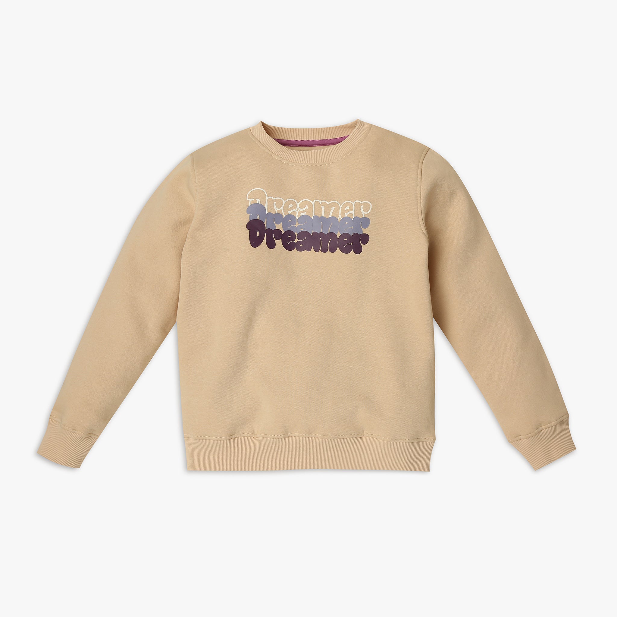 Girl's Regular Fit Graphic Sweat Tees