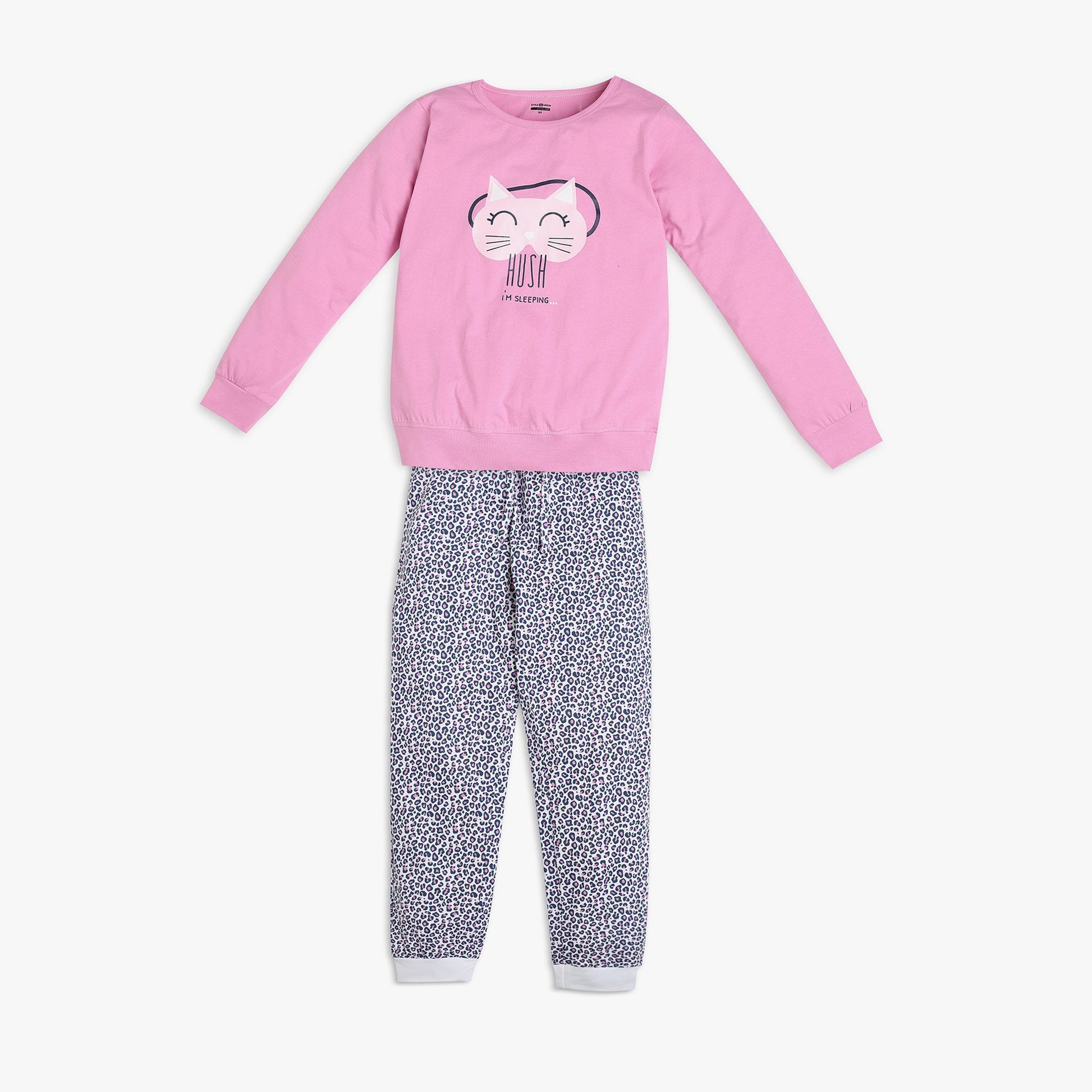 Girls Regular Fit Graphic Sleepwear Sets