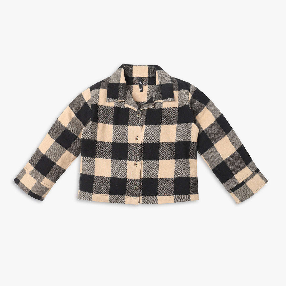 Girls Regular Fit Checkered Top