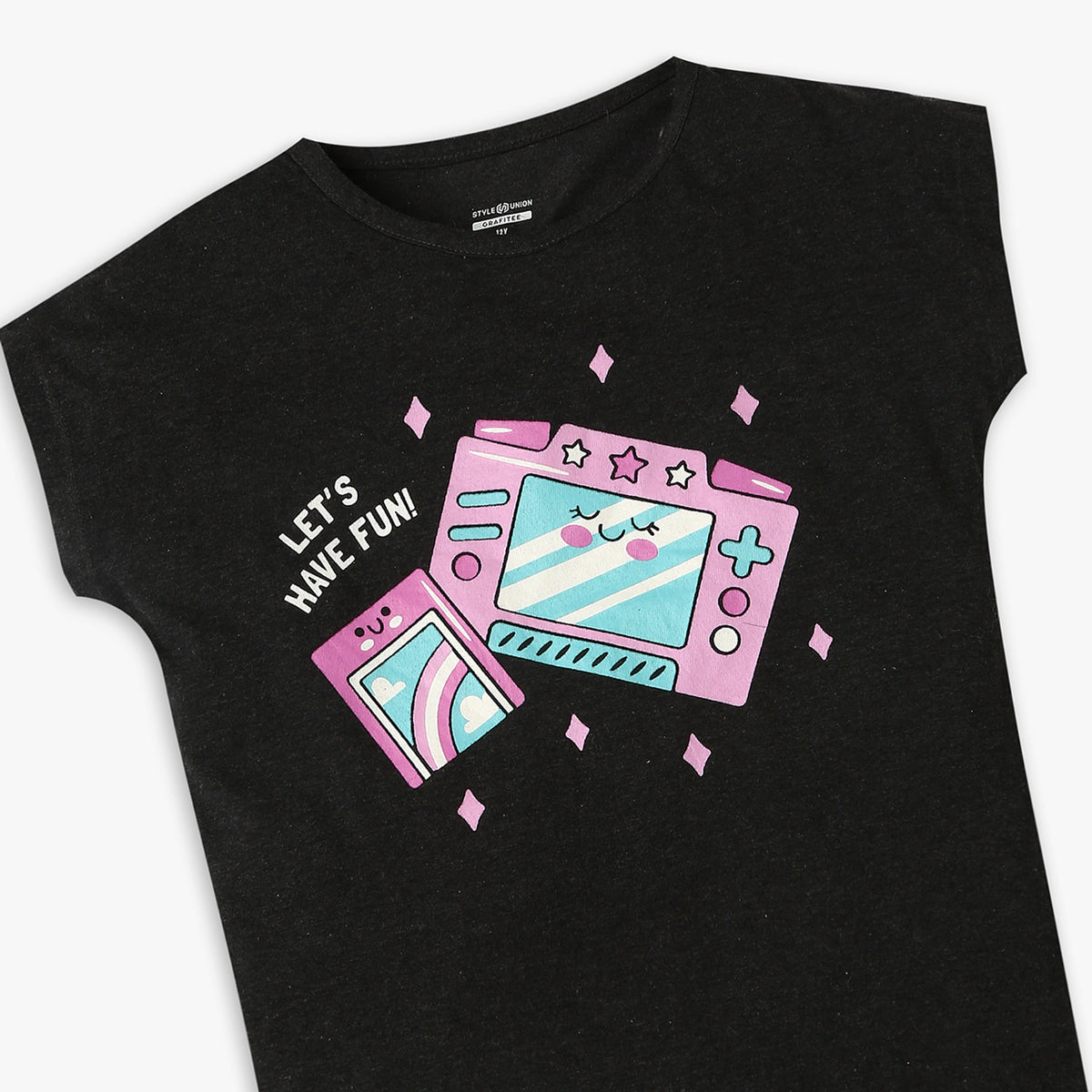 Girl's Regular Fit Graphic T-Shirt