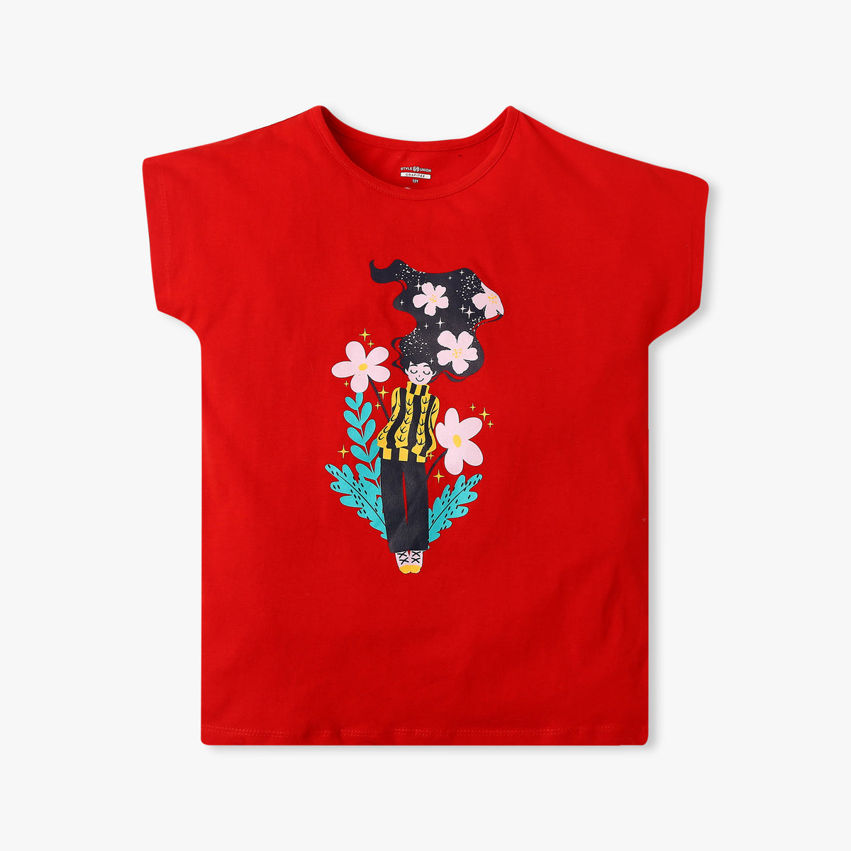 Girl's Regular Fit Graphic T-Shirt