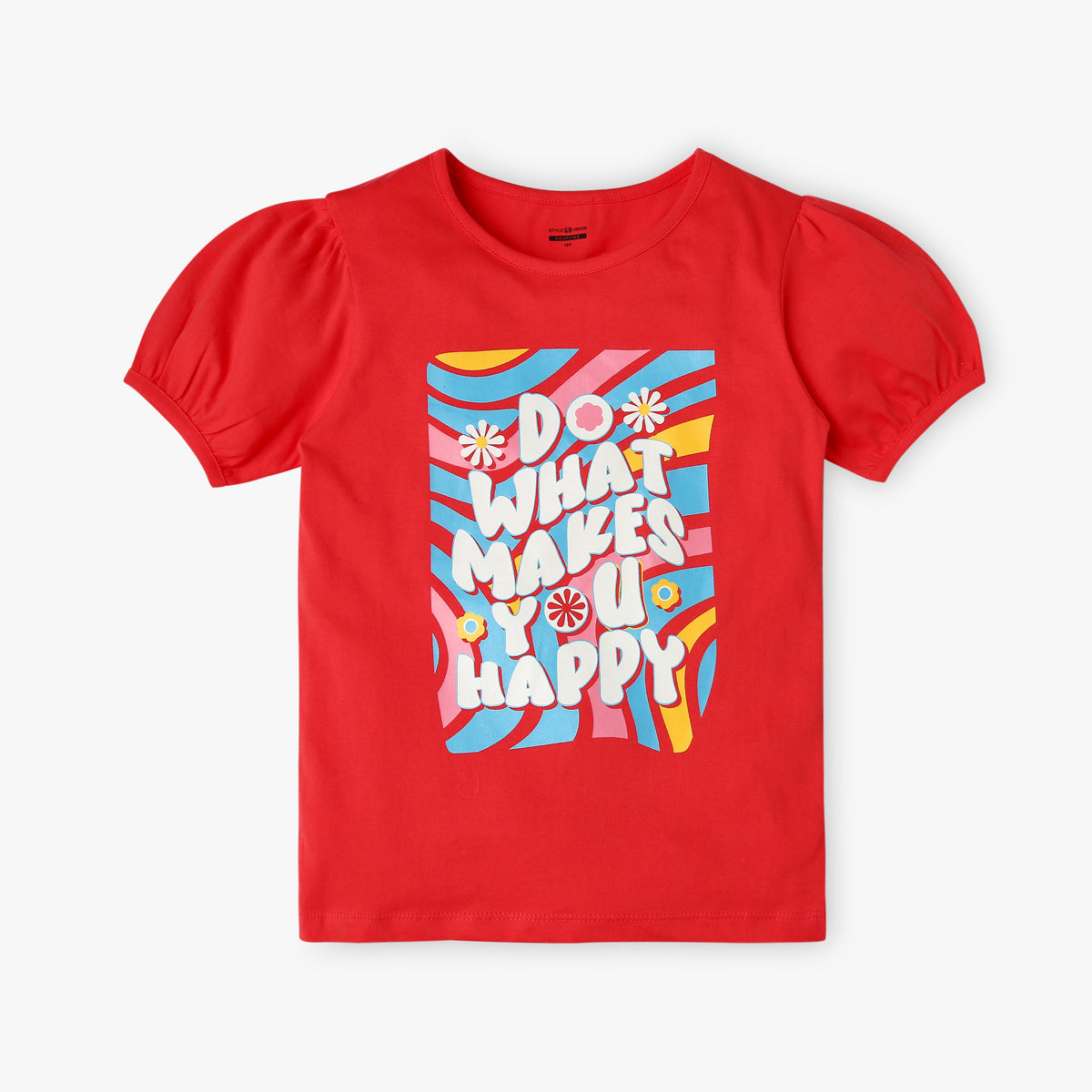 Girl's Regular Fit Graphic T-Shirt