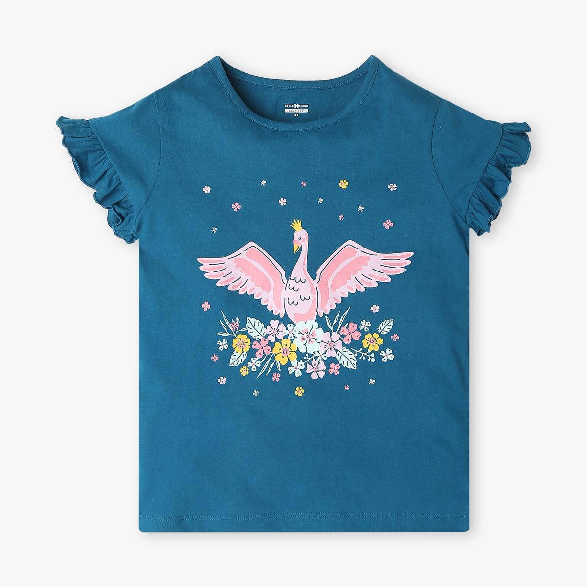 Girls Regular Fit Graphic T-Shirt